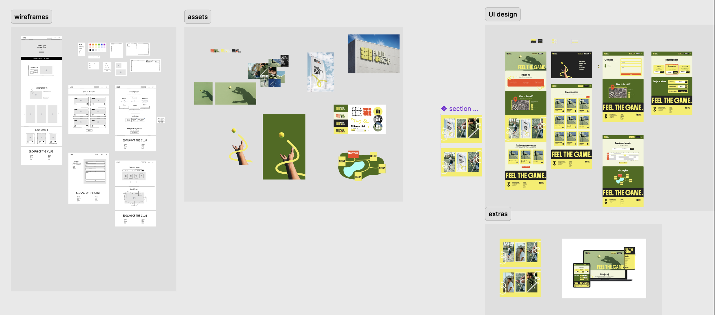 Padel Force Wireframes